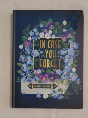 In Case You Forget Floral Hardcover Book - Navy Blue